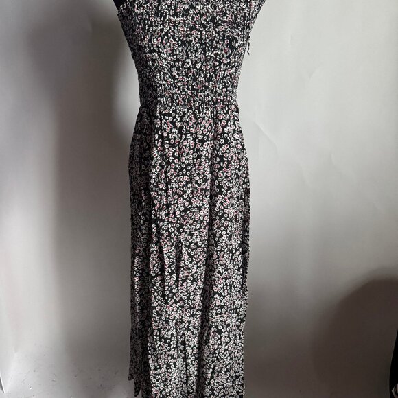 NWT Madewell Smocked Tie-Strap Midi Dress Floral Size 8 - Picture 7 of 10